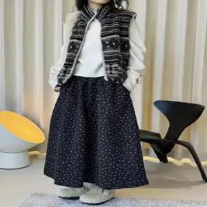 여자 치마 롱 모직 빈티지 러블리 정장 가리비 A라인 슬림핏 다올4