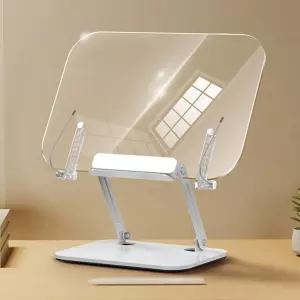 휴대용 필기 투명 접이식 어린이 아크릴 독서대 높이조절 [mFH998Q]