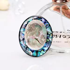 핸드메이드 한복 천연 장미 자개 우아한 앤틱 수공예 샤 브 버튼  [mW94510D]