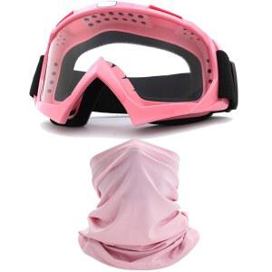 이뮤노 오토바이 고글 더트 바이크 ATV 오프로드 라이딩 모토크로스 안경과 넥 게이터 페이스 커버 여성용