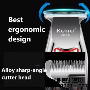 Kemei 호환 전문 헤어 트리머 수염 남성용 클리퍼 커터 이발 손질 키트 KM 032