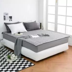 매트리스패드 사각퀼팅 4면밴딩 사계절 순면 침대 매트리스 패드 SS