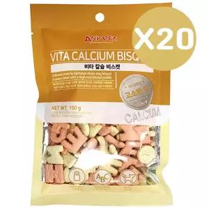 쿠키 칼슘 애견 스낵 비스켓 반려견 과자 고소한 20P 100g [mB13CF7]