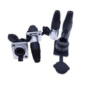 RJ45 방수 커넥터 플러그 유형 패널 마운트 소켓 IP65 이더넷