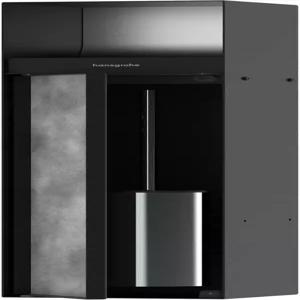 화장지 홀더와 타일링 도어가 있는 핸즈그로 엑스트라스토리스 락 오목 화장실 브러시 매트 블랙 56062670