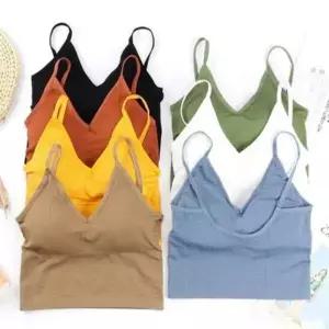 골지 크롭 브라탑 끈나시