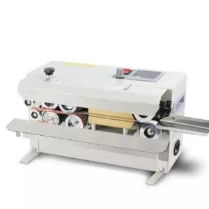 과자 봉지 씰링기 접착 봉투 생산 작업 약 밀봉