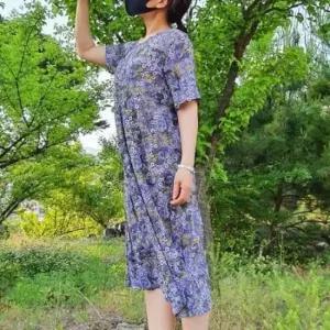 [옷은날개] 여름 반팔 데일리 원피스 엄마옷 쿨핏 마담 스타일 반팔 드레스