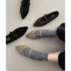 LAZYANNE Kellin 스틸레토 메리제인 플랫슈즈1cm_APF1909 I 4color APF1909 959800