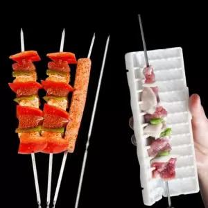 [RIZPICK]바베큐 끼우기 캠핑 수동 기계 틀 꽂이 스텐 꼬치 스텐꼬치구이