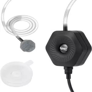 하이거 콰이어트 미니 소형 수족관 에어 펌프 베타 어항 버블러 산소 폭기 스톤 튜브 흡입 컵 포함 0.5-15