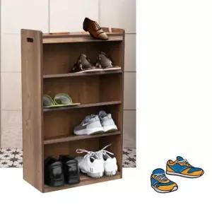 틈새신발장 사무실 현관 틈새 좁은 신발장 슬림 오픈 4단 엔틱