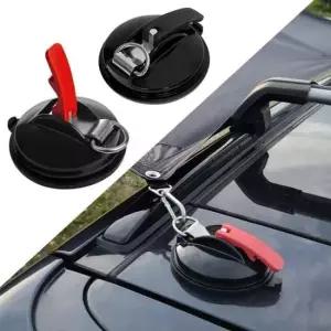 캠핑용품 캠핑 차박 자동차 차량 진공 흡착판 큐방 QB-01(레드)