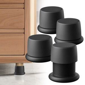 EARY 4PCS 방진 가구 패드 높이 라이저 범퍼 가능한 매트 조절 피트