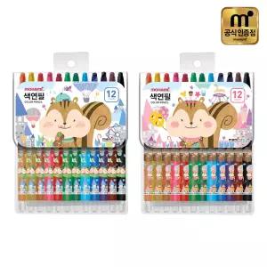 모나미 샤프식 색연필 12색