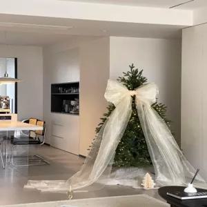 대형 크리스마스트리 오간자실크포인트 가정용 행사용 고급 크리스마스 트리 초대형