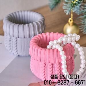 크리스마스 니트 실 몰드 양말 컵 다육식물 화분 석고 콘크리트 DIY 수납 용기