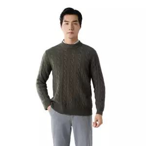 남사친 니트 캐주얼 도톰 반 폴라 긴팔 스웨터 캐시미어 풀오버 꽈배기 전판 원픽1