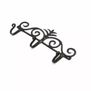 [JED] 3구 벽고정걸이 옷걸이 고사리 황동 철옷걸이