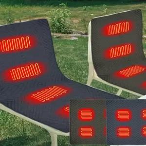 야외 USB 전기방석 겨울 낚시 캠핑 온열 매트 의자 방석