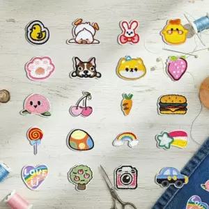 전용 열부착 디자인 미니 와펜 패치 20 개 세트