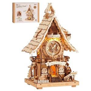 ROKR 3D 나무 퍼즐, 뻐꾸기 시계 모델 키트, 435피스 성인 및 청소년을 위한 이상적인 선물