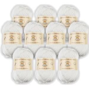 용키 원숭이 500그램 원사 10팩 - 대나무에서 추출한 레이온 70%, 면 30% 수입산 화이트 9013