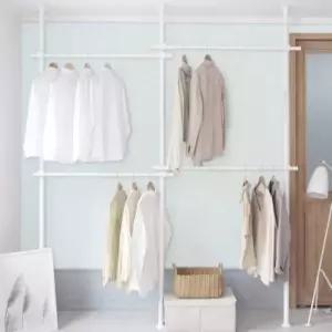 [라일리생활건강] Rly 기둥식행거 25mm 4단 드레스룸행거 기둥행거