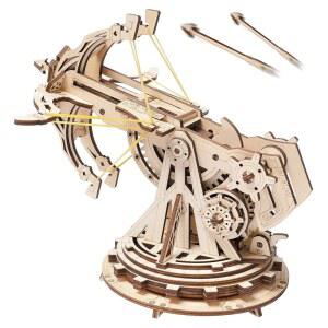 ROKR 3D 나무 퍼즐, DIY 발리스타 런처 장난감 조립 모델 키트 STEM 프로젝트