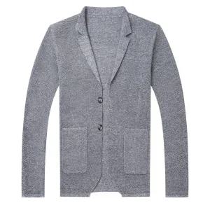 니트 캐주얼 남자정장재킷 정장 재킷 카라 솔리드 가디건 패션 코트 원템1