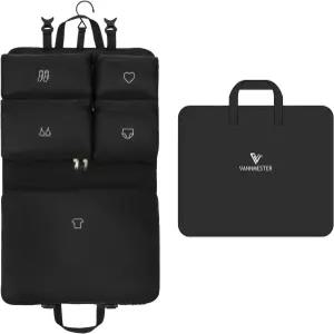 확장 가능한 여행용 수하물 정리함 가방 걸이식 선반 포장 큐브 블랙