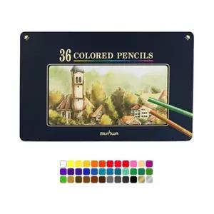 문화 36색 틴케이스 고급 색연필