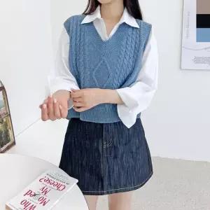 [라일리여성의류] Rly 조끼코디 루즈핏 캐쥬얼 여성 정장 패딩