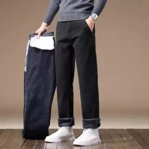 남성 트렌디 아이템 바지 면린넨 가을겨울 순면 기모 캐주얼 스트레이트핏 도톰 스판 HT4