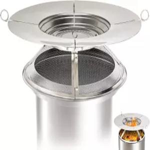 솔로 스토브 모닥불 19.5인치 메시 스파크 스크린이 있는 PWSOMJ 열 디플렉터 내구성이 뛰어난 304