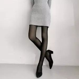 옷자락 여자 겨울 융털 안감 착시 블랙 쫀쫀스판 팬티 스타킹