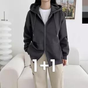 [라일리여성의류] Rly 20대 후드집업자켓 커플룩 빅사이즈 트레이닝 루