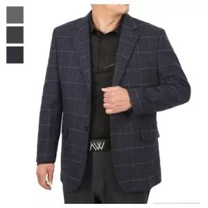 [리빌모아]남자 고급 클래식 체크 울 정장 콤비자켓 DA-COW-Q001-네이비