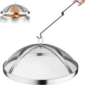 솔로 스토브 모닥불 크기용 파이어 피트 스파크 스크린 테이사이코 헤비 듀티 304 스테인리스 스틸 메시