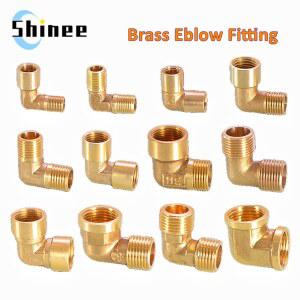수나사 90 DEG 황동 엘보 파이프 피팅 커넥터 구리 어댑터 커플러