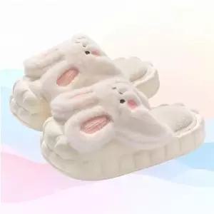 [라일리] Rly 토끼 보온 실내화 겨울 방한 EVA 슬리퍼 사무