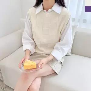 [라일리여성의류] Rly 오버핏 조끼코디 패딩 겨울 박시핏 캐쥬얼 정장