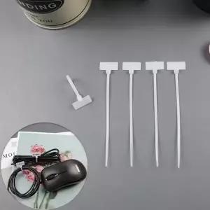 사각 전선 메모 네임텍 케이블타이 소형 백색 100P