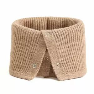 여성 니트 넥워머 단추 버튼 겨울 방한 목도리 5색