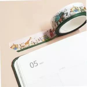 다이어리꾸미기 수채화 마스킹 테이프 숲협주곡 다이어리데코