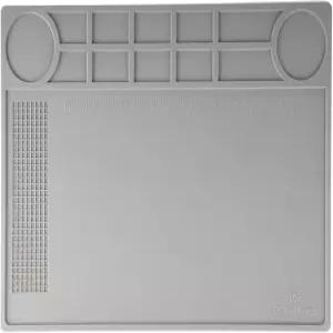 카이사이킹 실리콘 수리 매트 납땜 스테이션용 내열 작업 전화 컴퓨터 노트북 전자 제품 15.7 x 11 회색