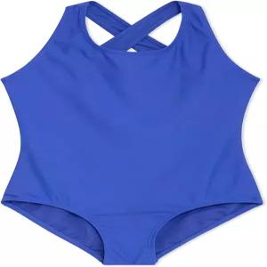 랜드스 엔드 걸스 UPF 50+ 스트레치 크로스 백 원피스 수영복