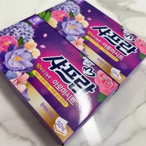 샤프란 섬유유연제시트 50매 2개(후레쉬드림)