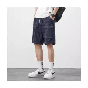 남자 청반바지 밴딩 데님 반바지 캐쥬얼 하프 바지 5부 원픽1