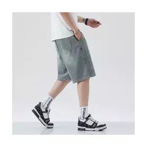 남자 청반바지 별무늬 데님 반바지 소프트 스킨 내마모성 얇은 통기성 슬림핏 캐주얼 바지 원픽1